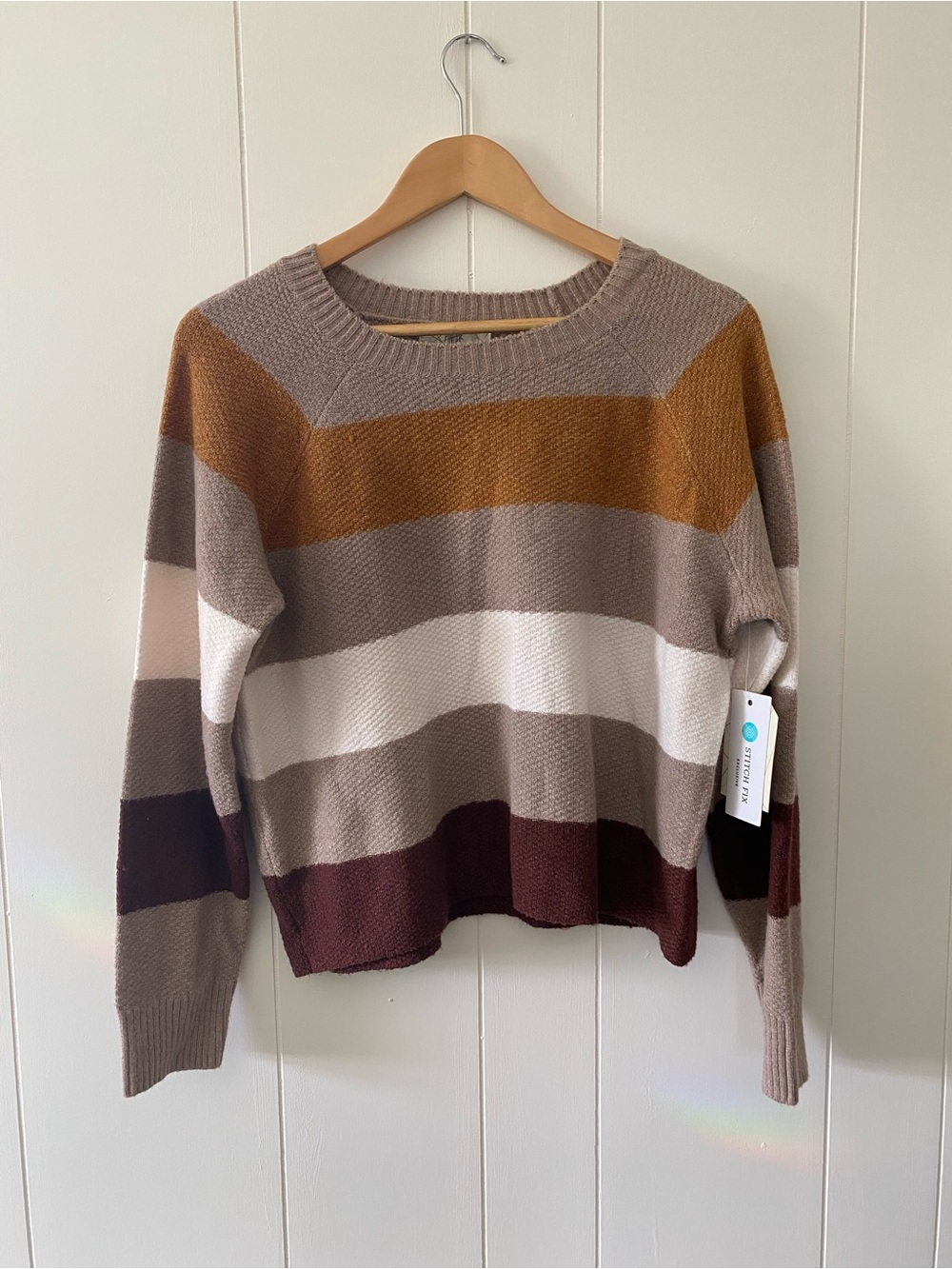Striped sweater for autumn and layering